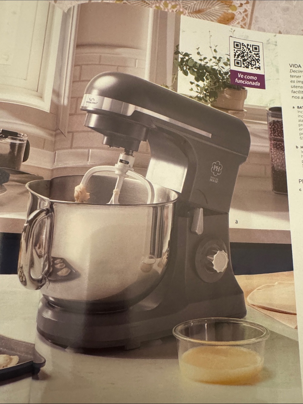Princess House Dark Gray Stand Mixer with Stainless Bowl